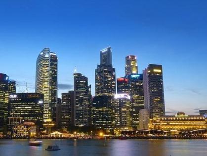 Singapore ved aftentid