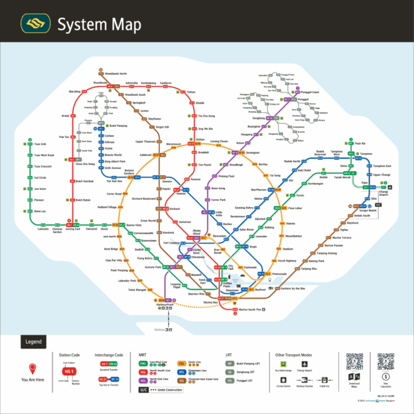 Singapore MRT kort